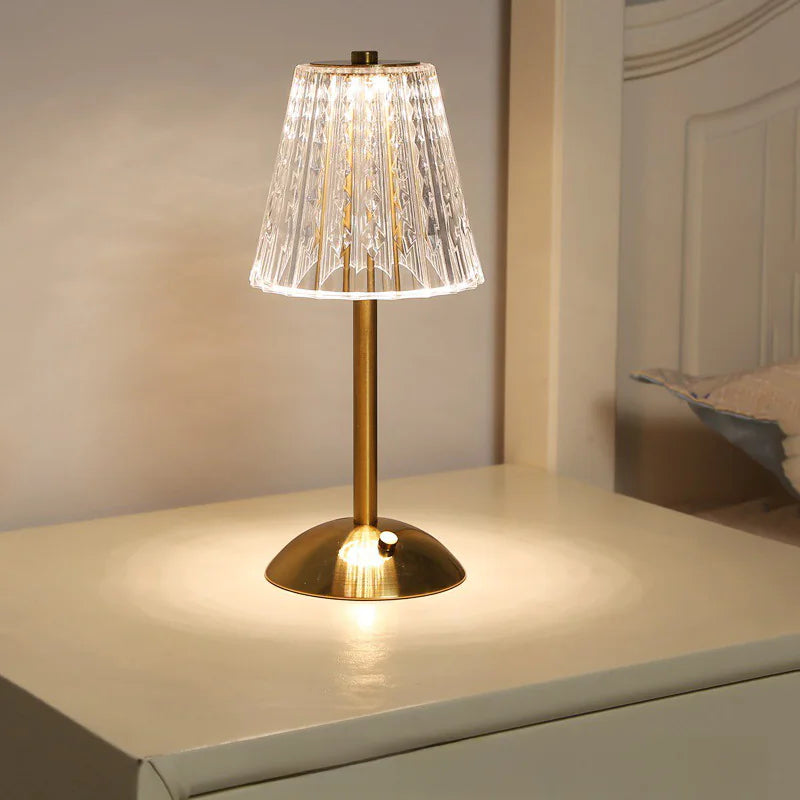 Luxury Gold Crystal Table Lamp
