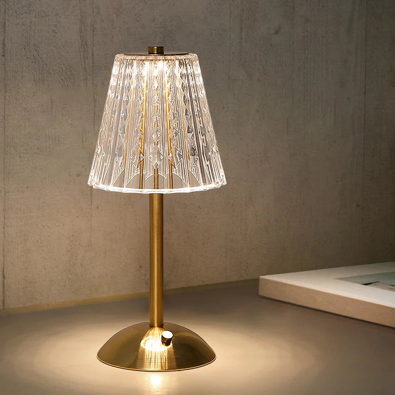 Luxury Gold Crystal Table Lamp