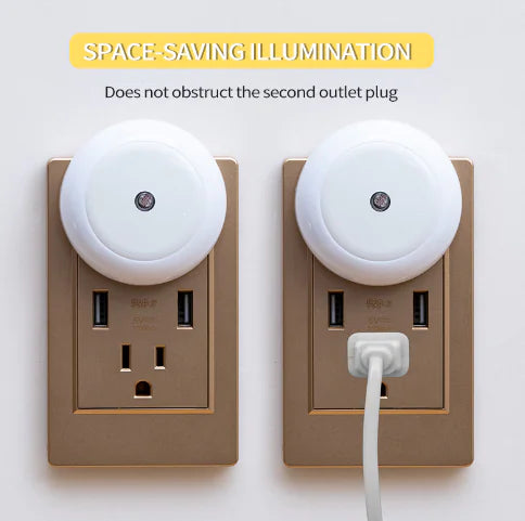 Smart Round LED Night Light with Light Control